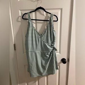 Plaid one piece bathing suit